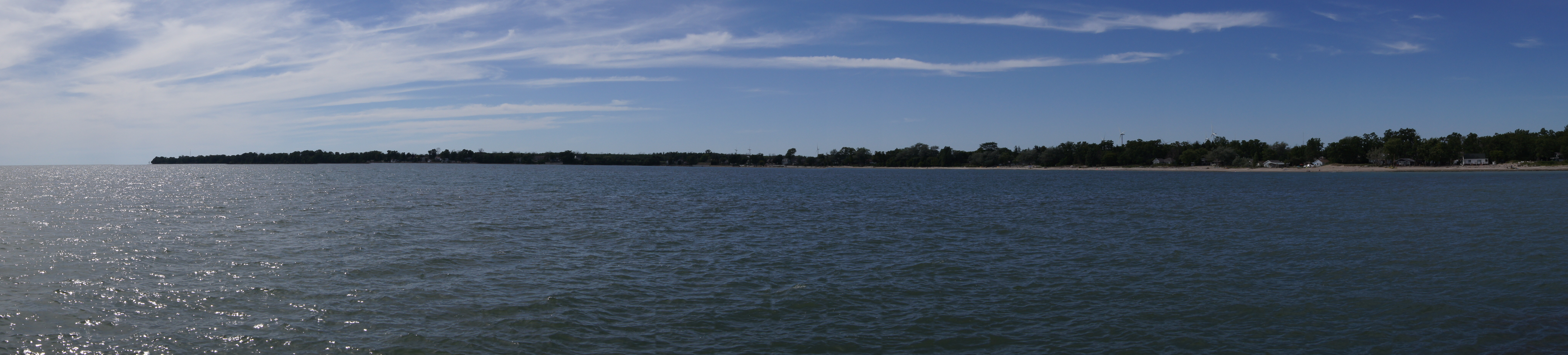 At Port Maitlane the Grand River flows into Lake Erie